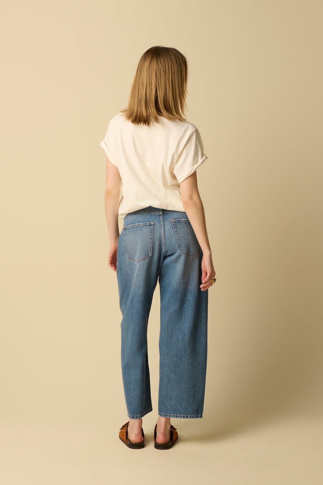 T-shirt avec imprimé palmiers - blanc