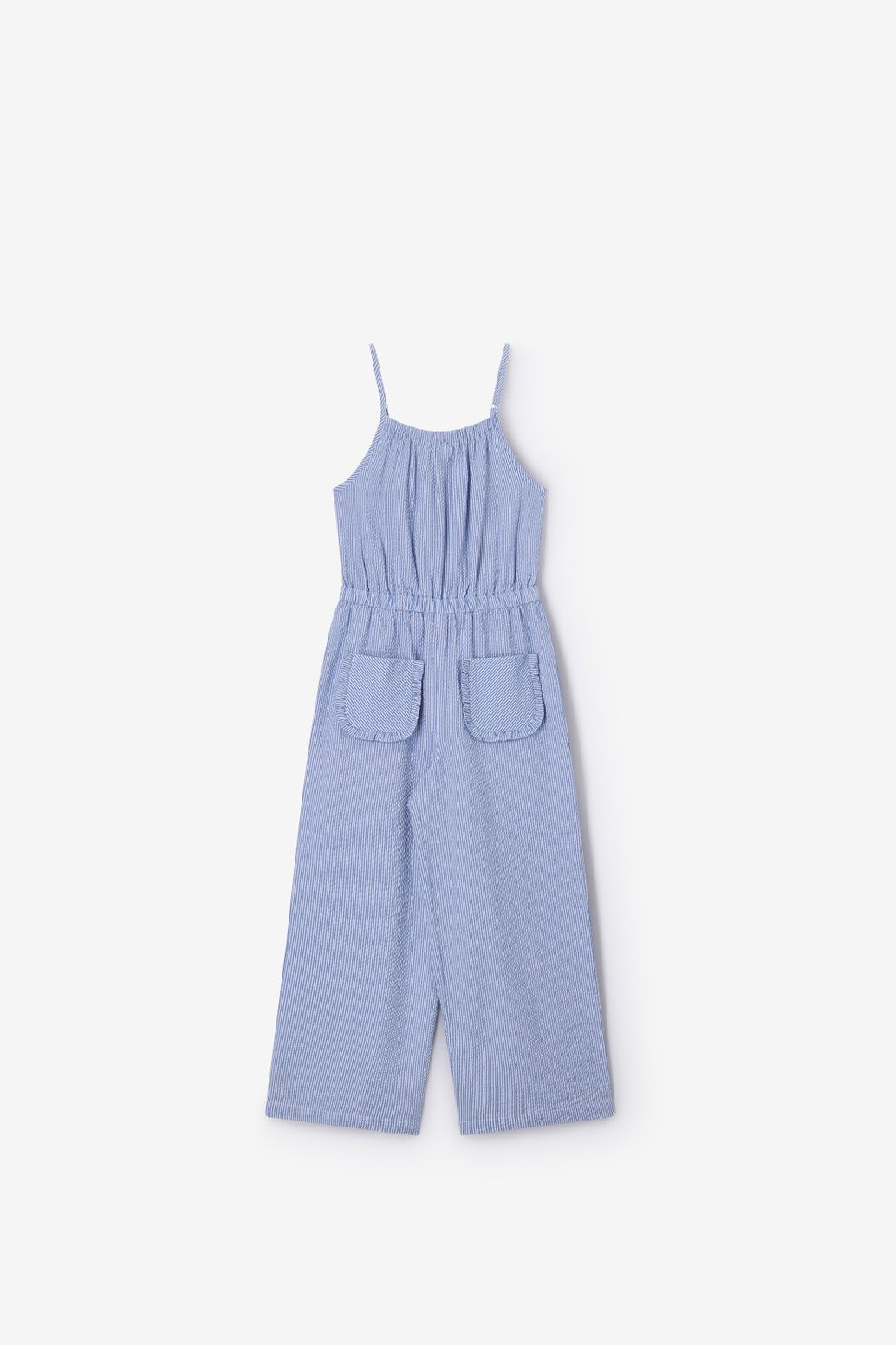 Gestreifter Jumpsuit - blau