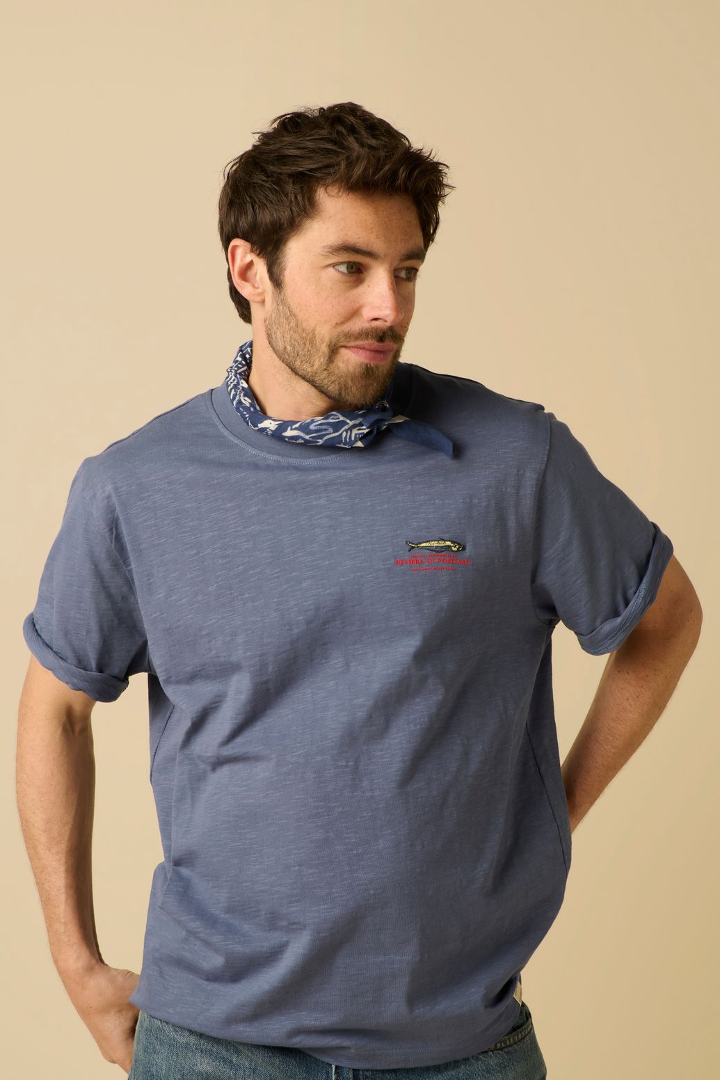 T-shirt avec illustration - bleu foncé