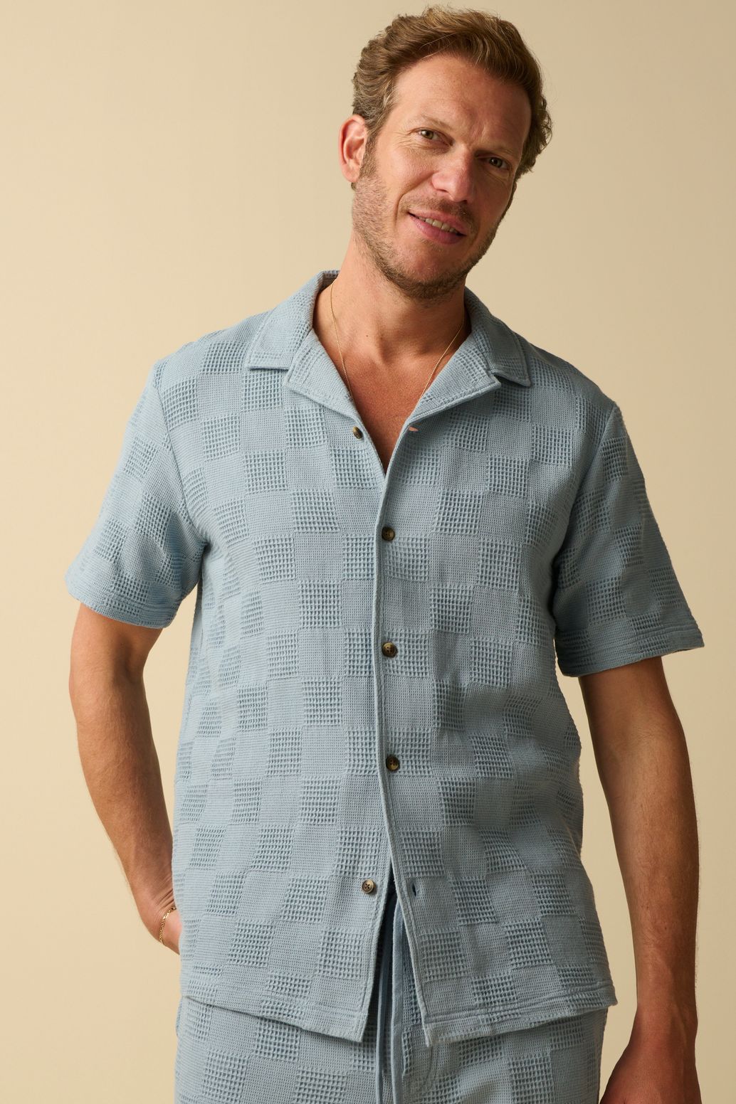 Kurzarm-Hemd - hellblau