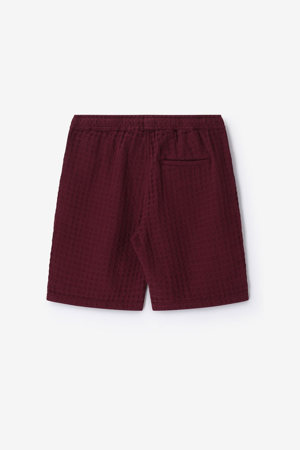 Donkerrode wafelstof short