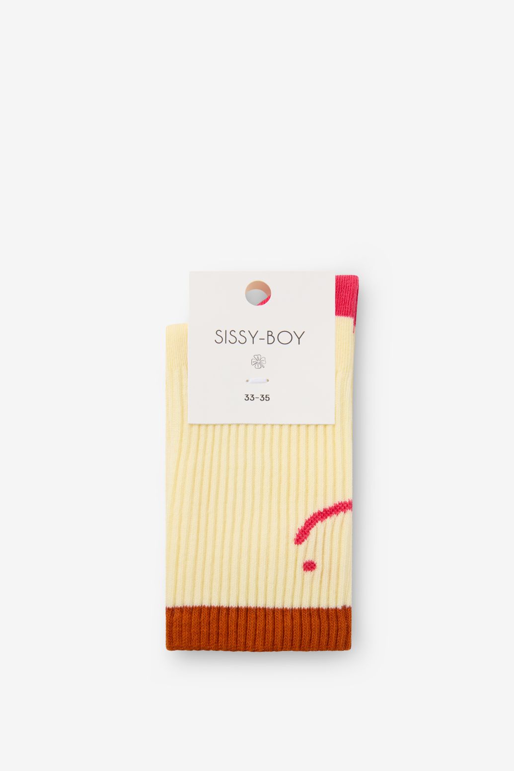 Socken mit Smiley - hellgelb