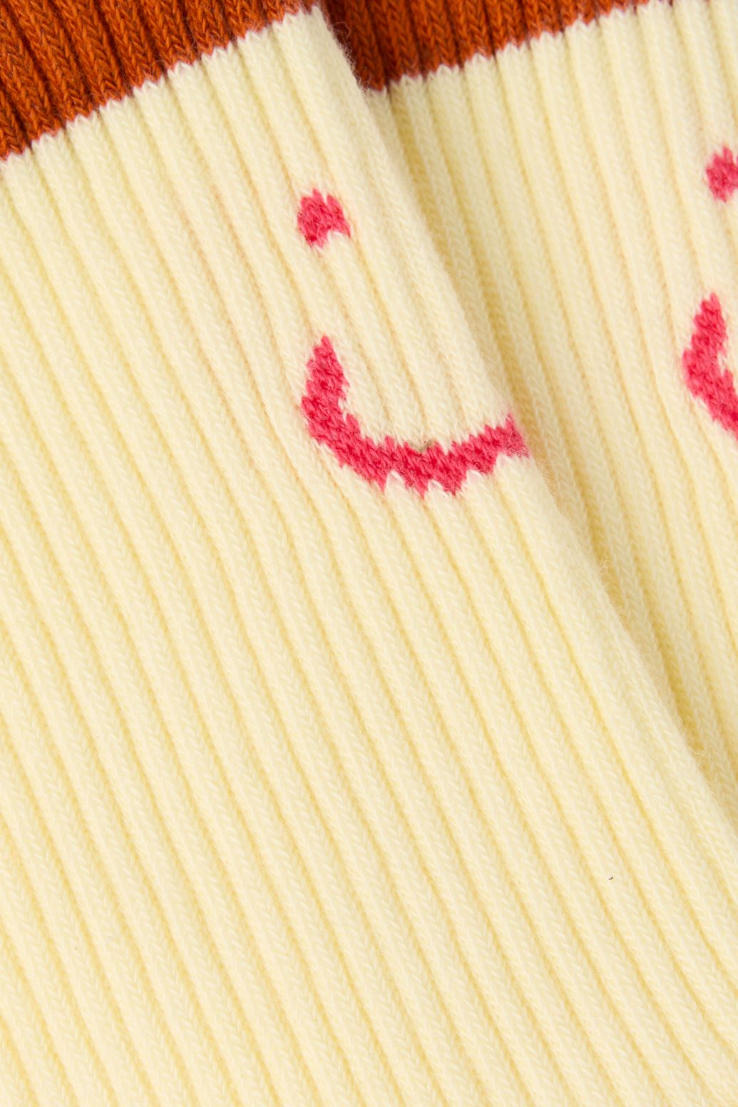 Chaussettes avec smiley - jaune clair