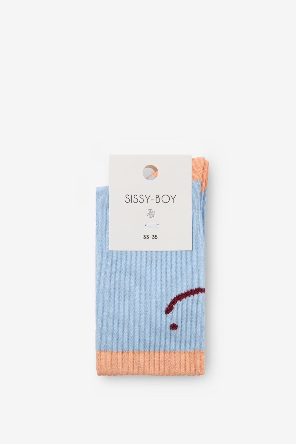 Socken mit Smiley - blau