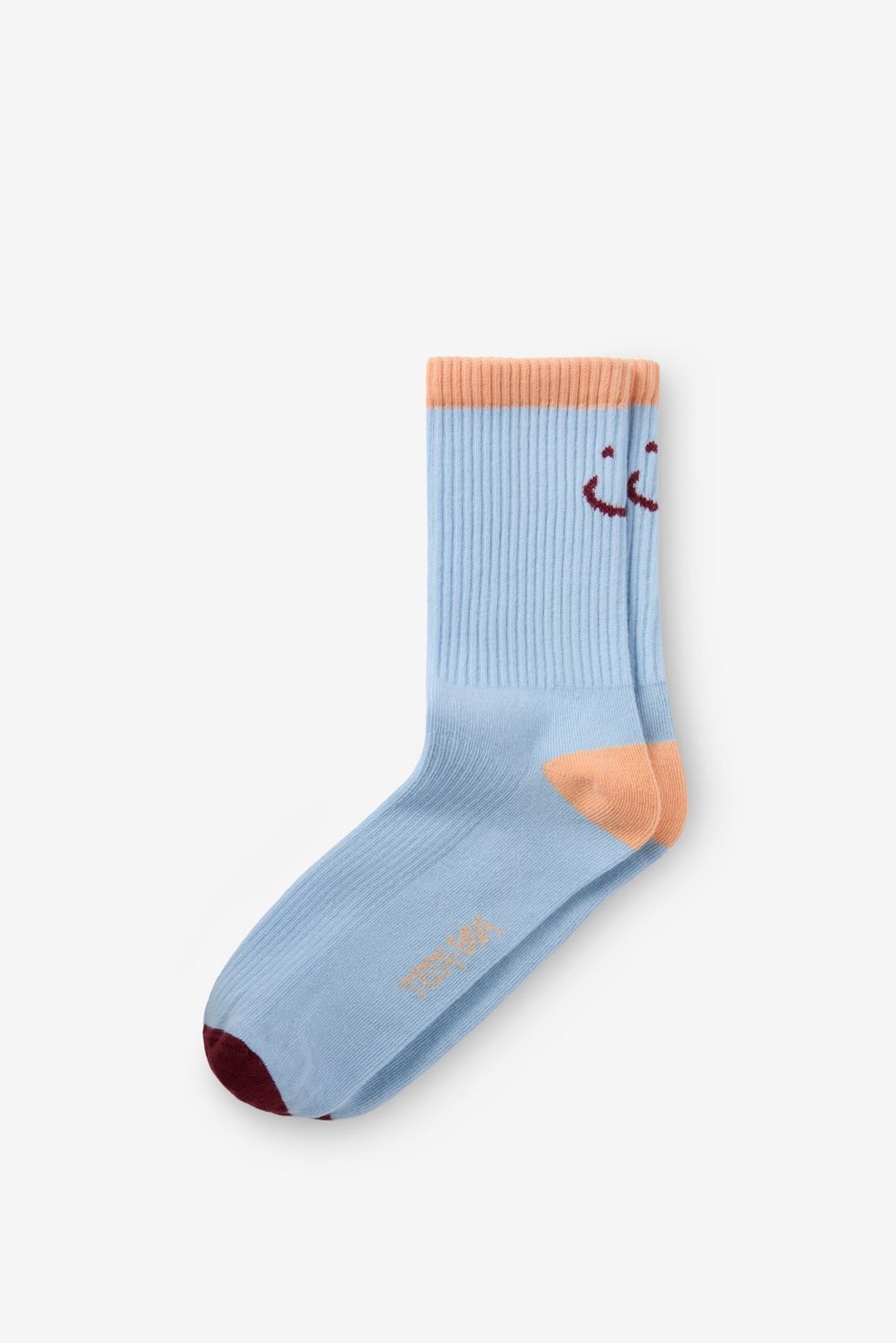 Socken mit Smiley - blau