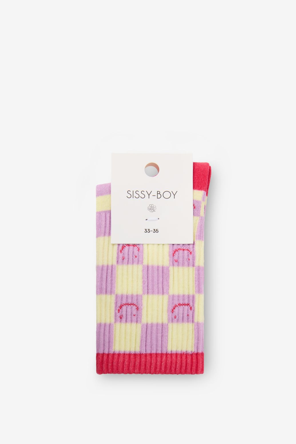 Socken mit Blockmuster - hellgelb