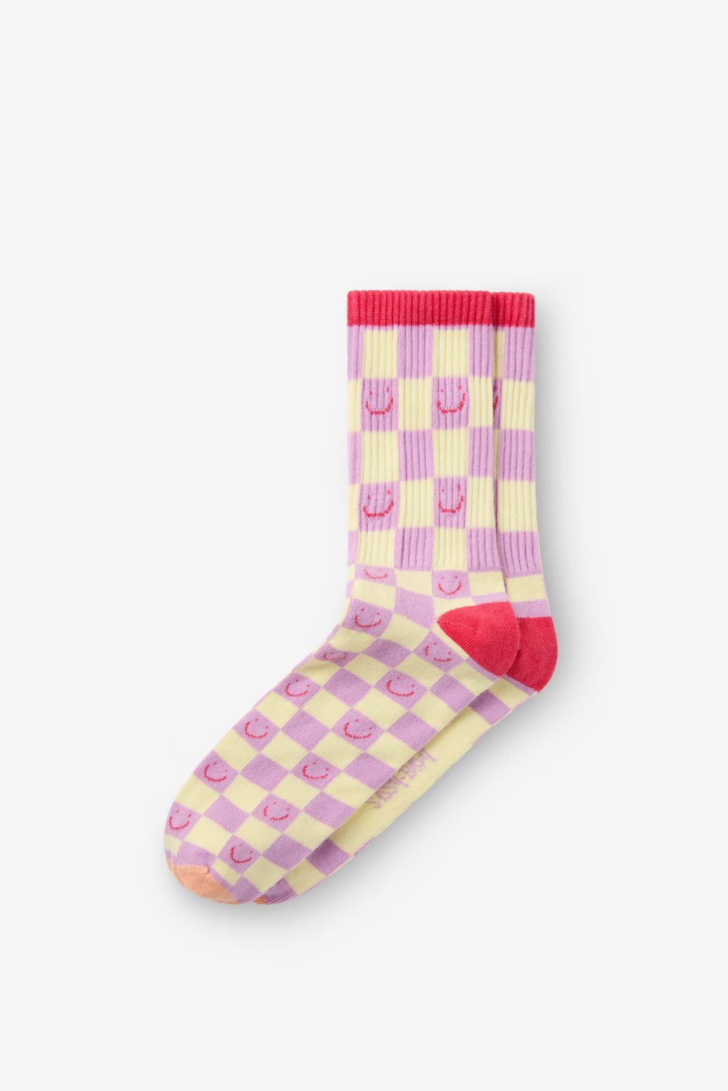 Socken mit Blockmuster - hellgelb