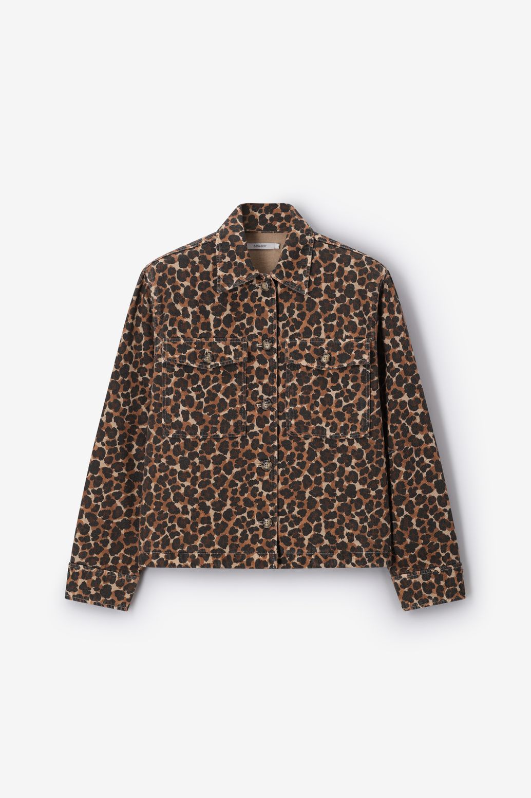 Jacke mit Leoprint - braun