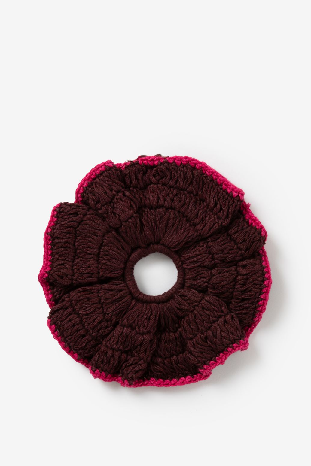 Häkel-Scrunchie - dunkelrot