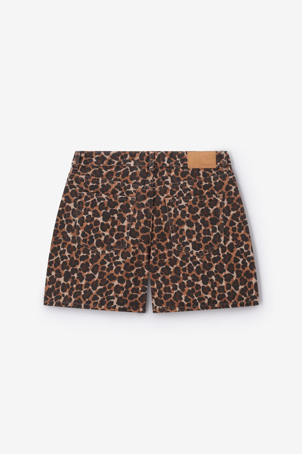 Shorts mit Leoprint - braun