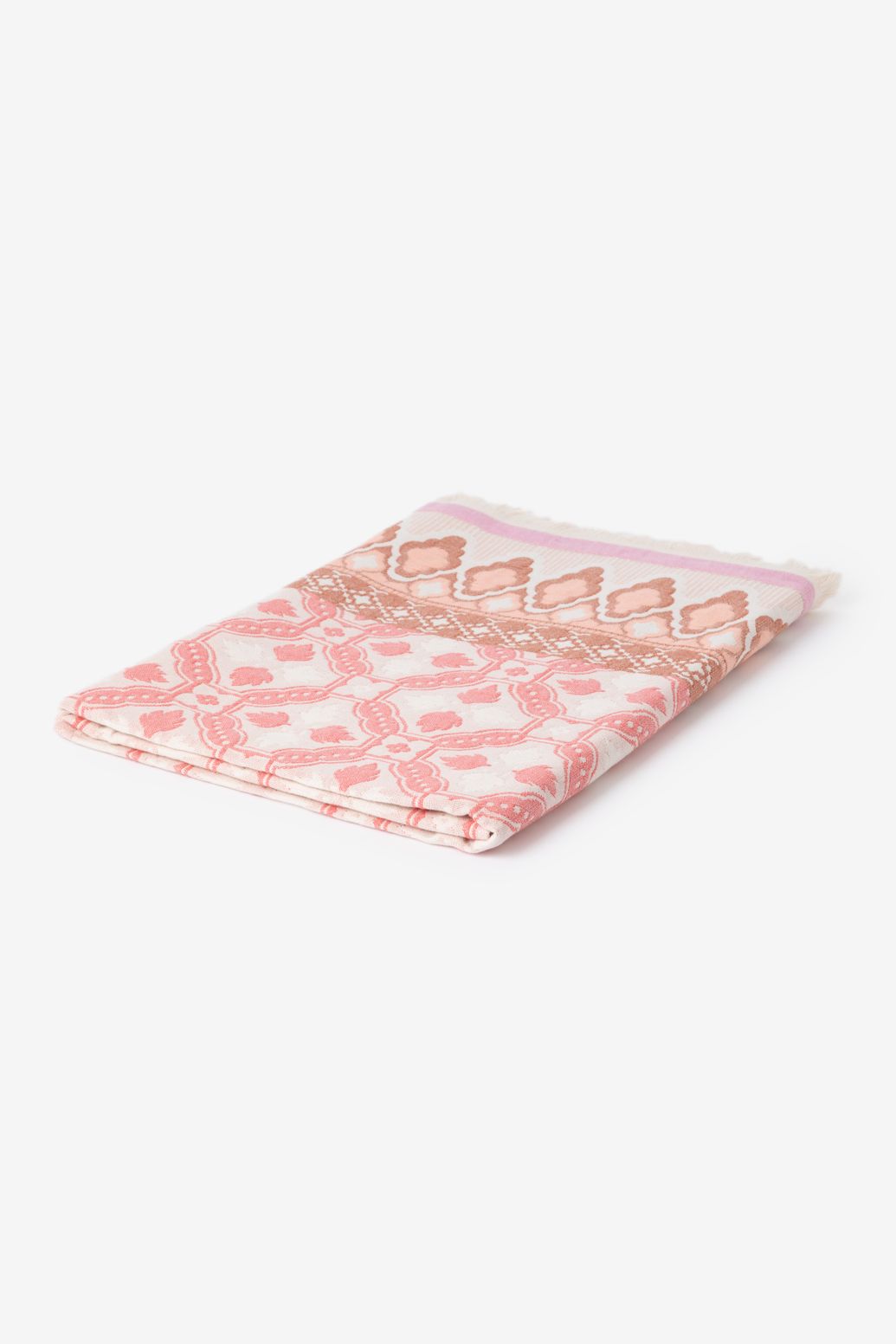 Serviette hammam avec imprimé fleuri - multicolore