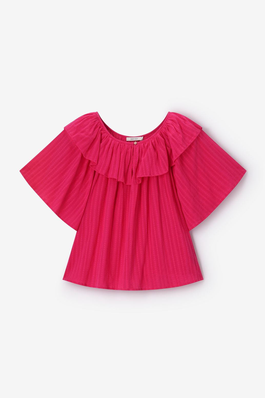 Top avec volants - rose foncé