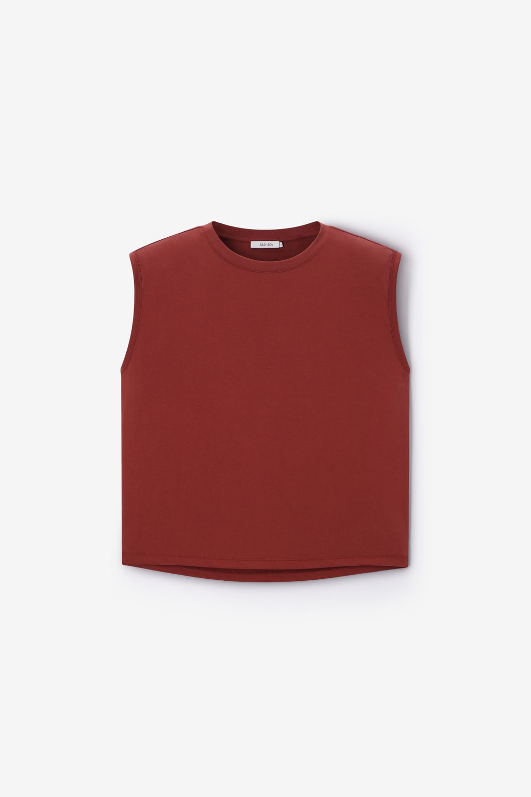 Ärmelloses T-Shirt - dunkelrot