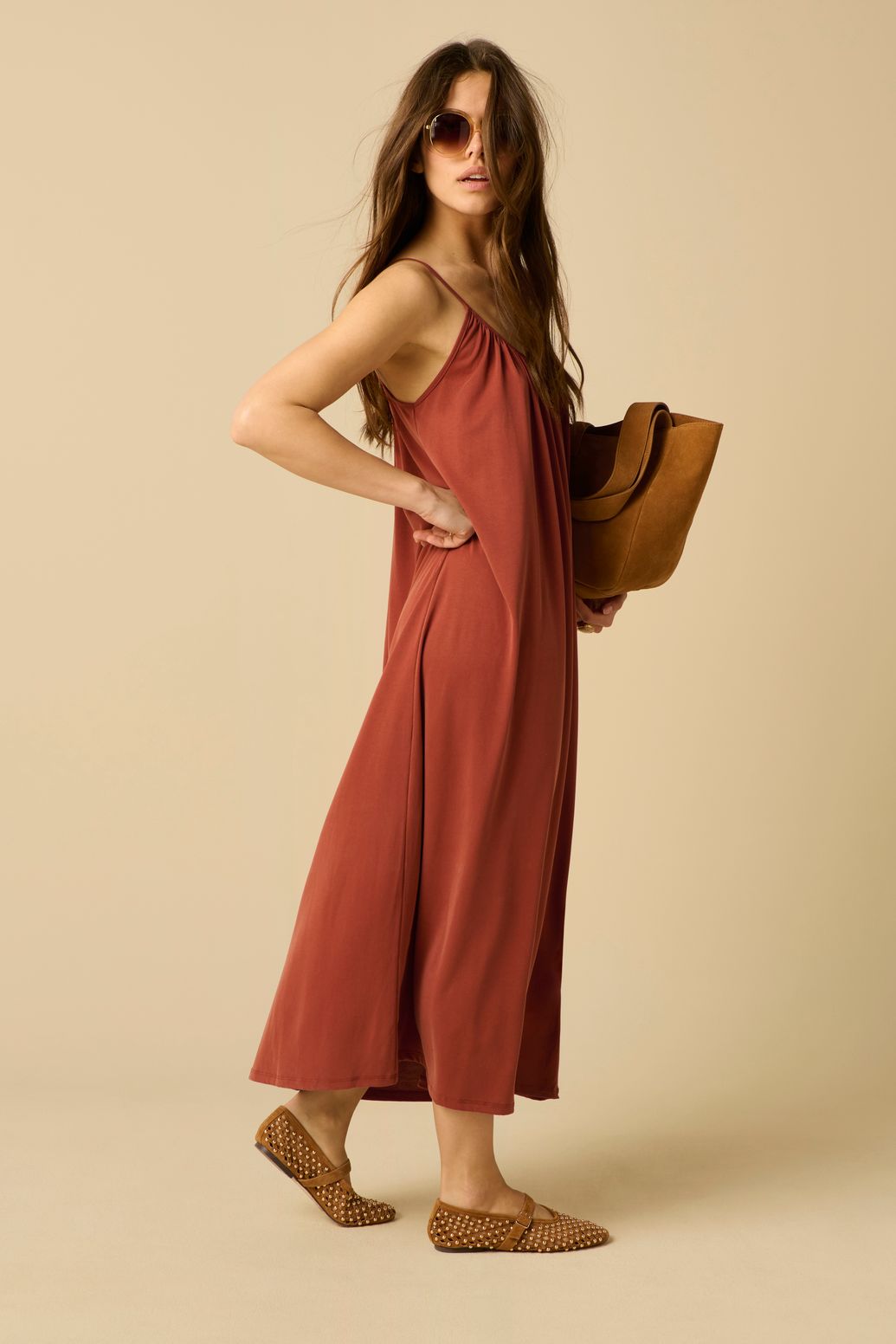 Robe en jersey - rouge foncé
