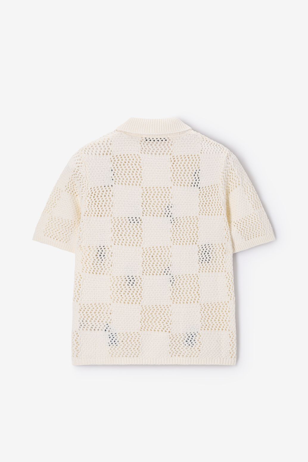 Chemise tricotée avec broderies - blanc