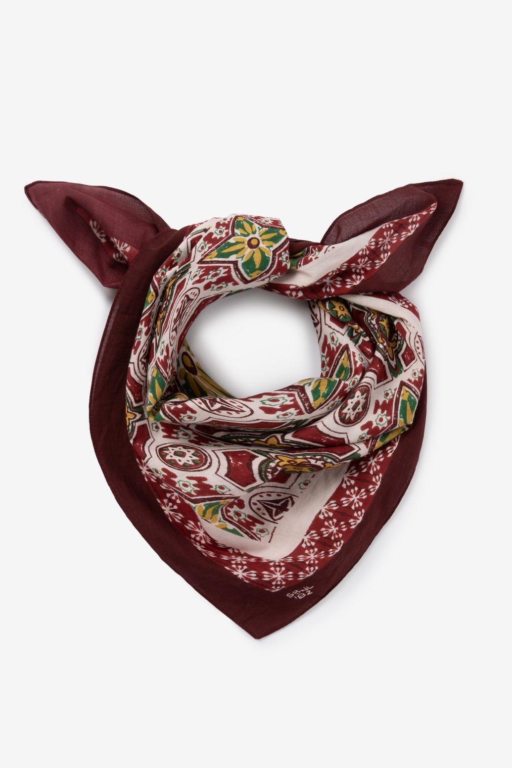 Multicolour sjaal met print