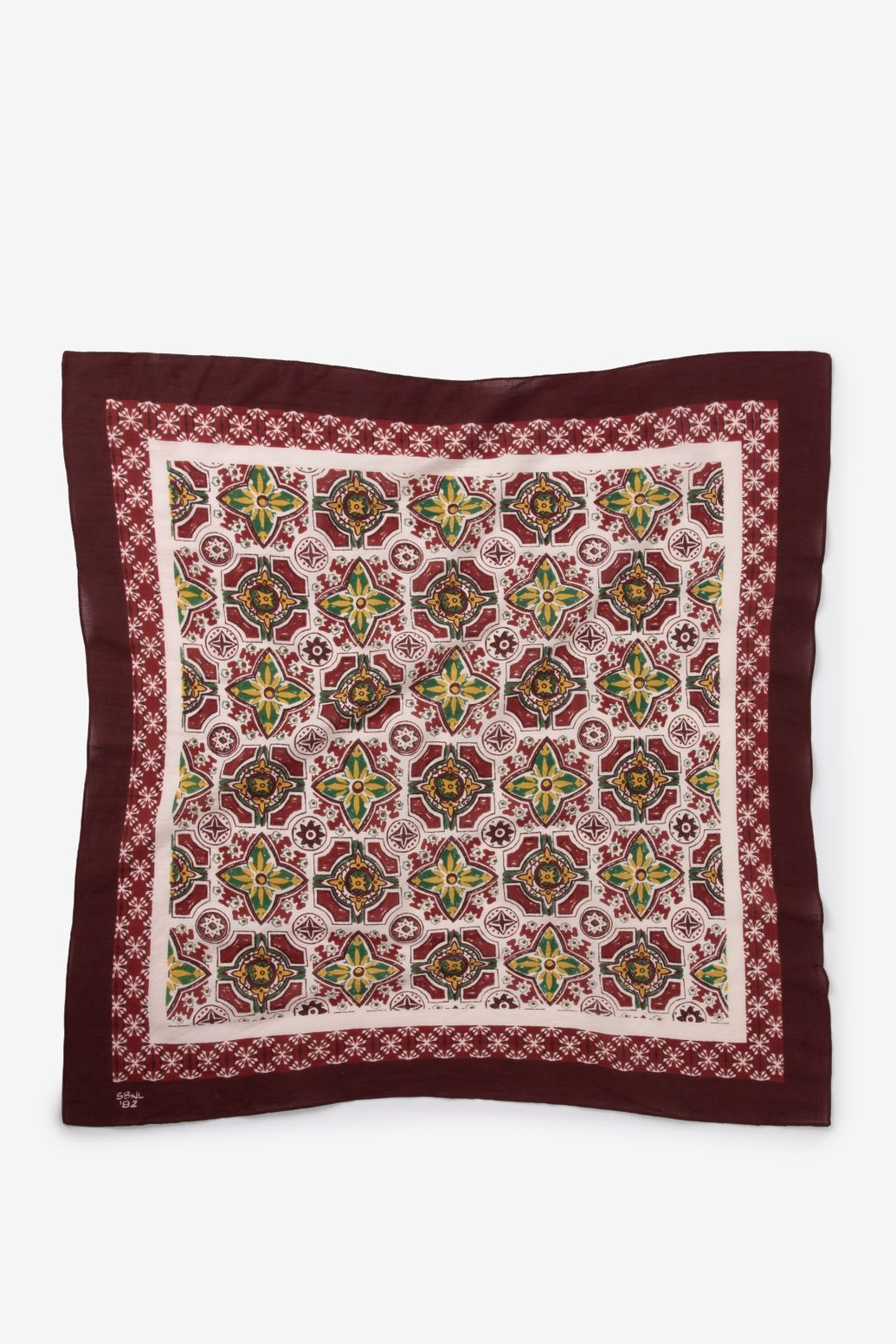 Multicolour sjaal met print