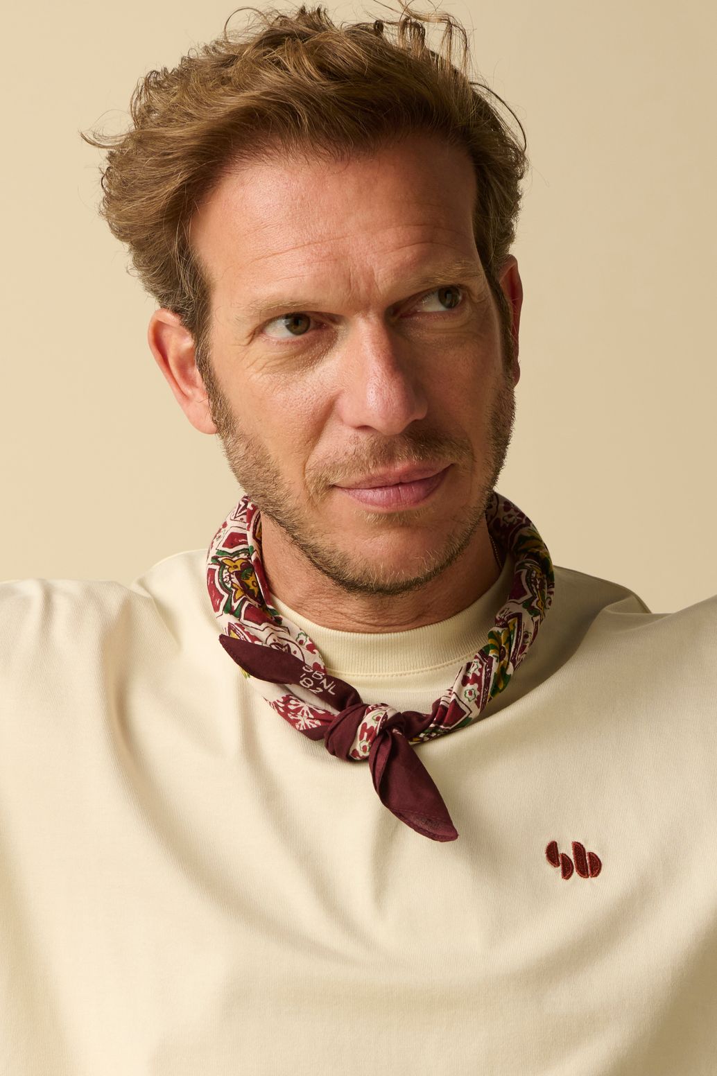 Multicolour sjaal met print