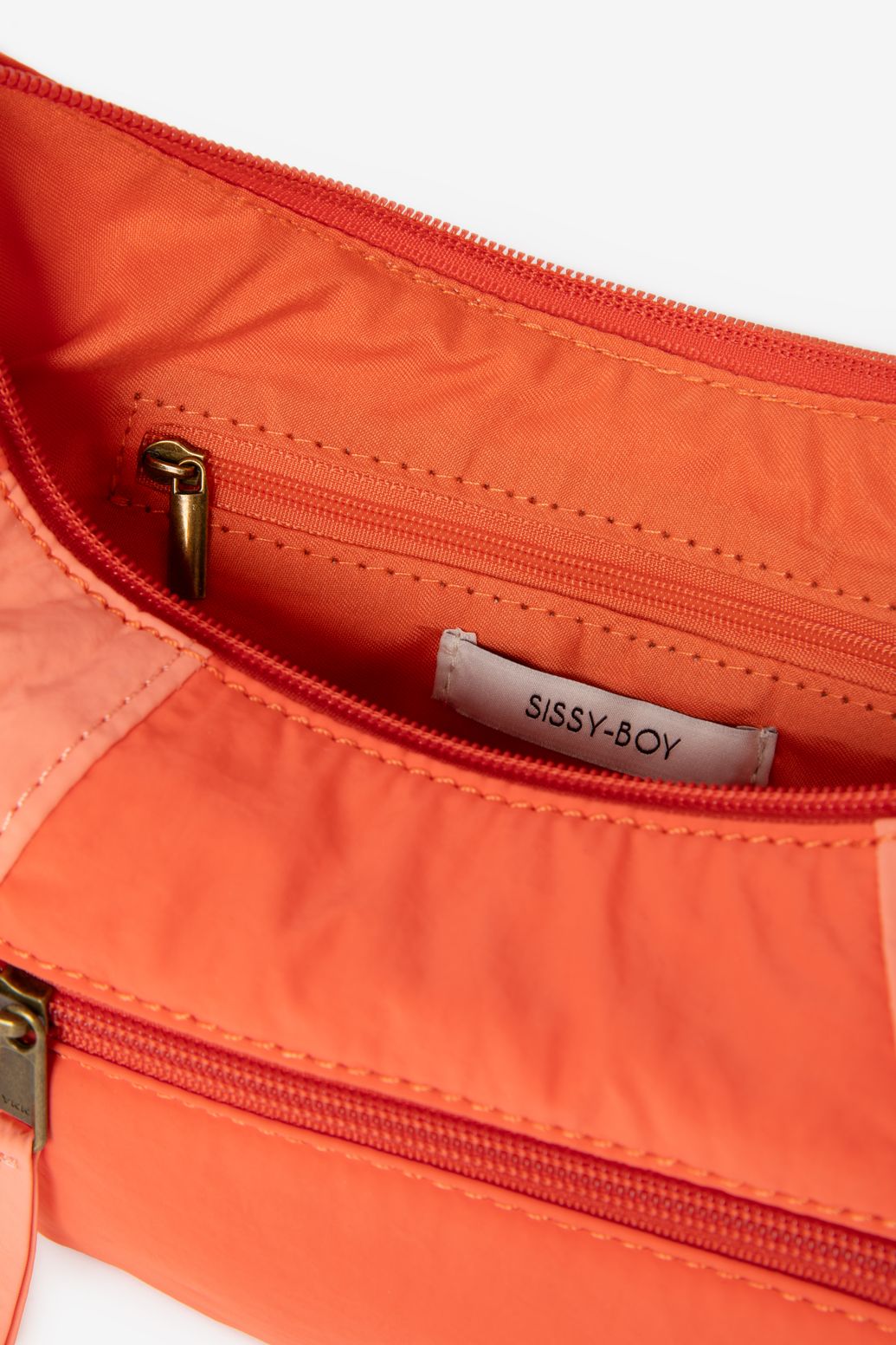 Oranje colourblock crossbody tas