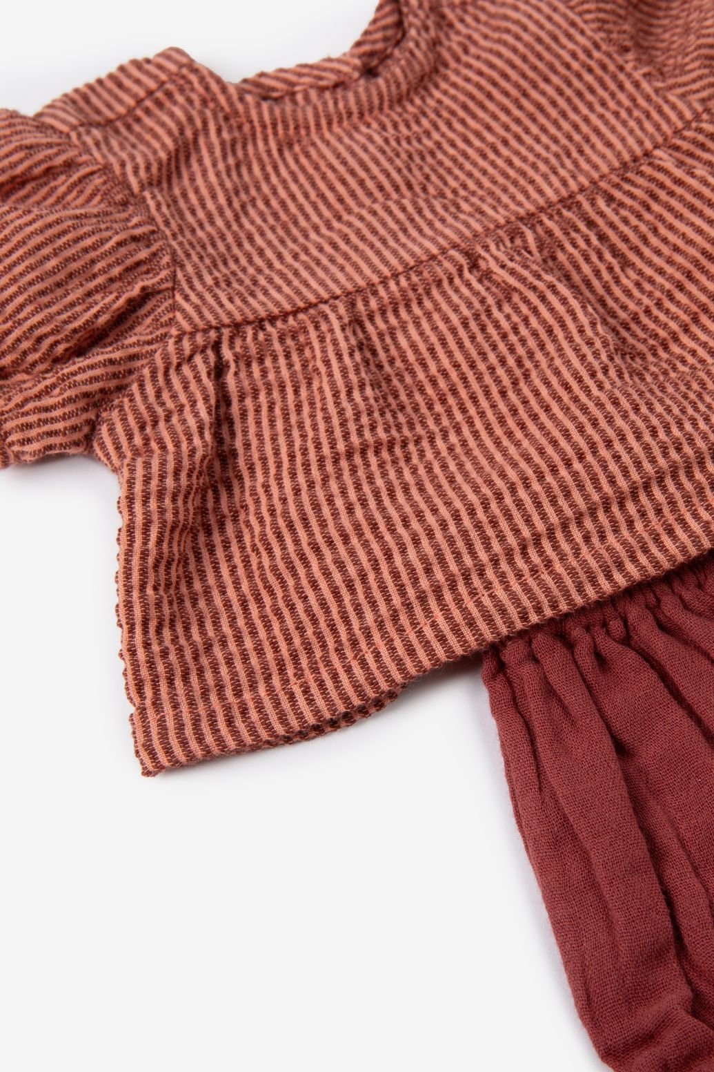 Donkerrood poppen kleding set