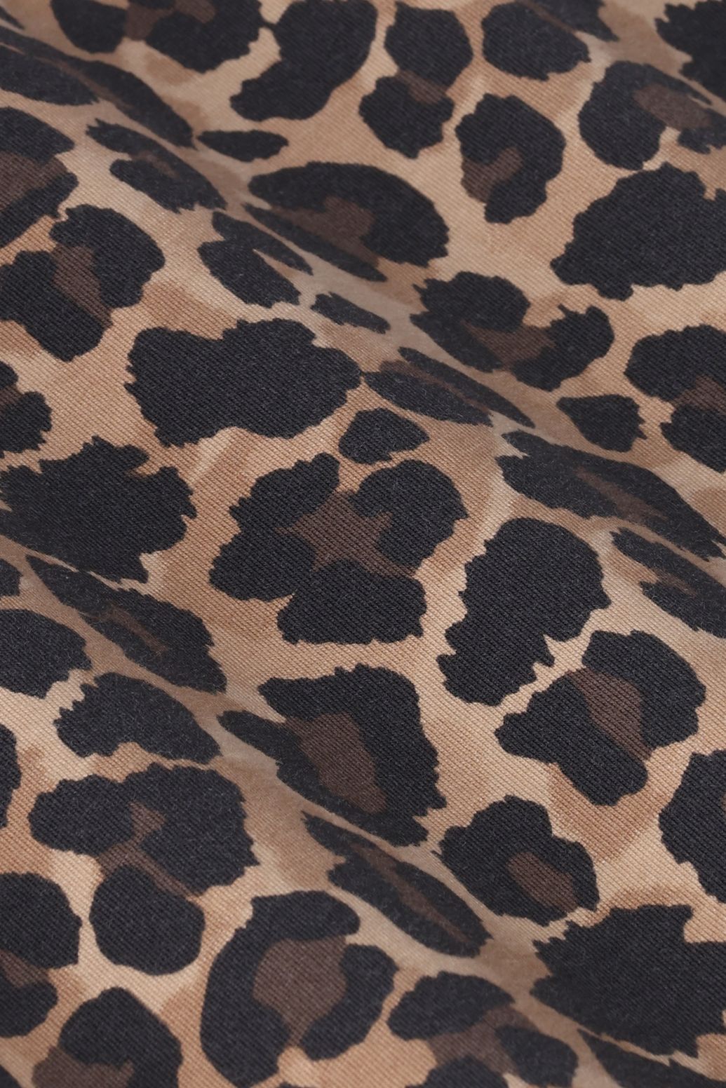 T-Shirt mit Leoprint - braun