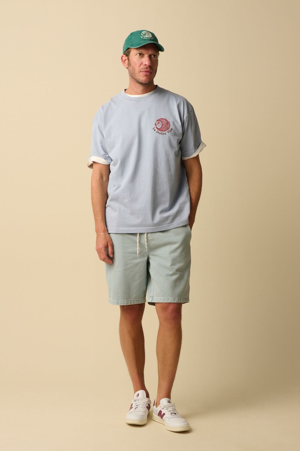 Lichtblauwe short