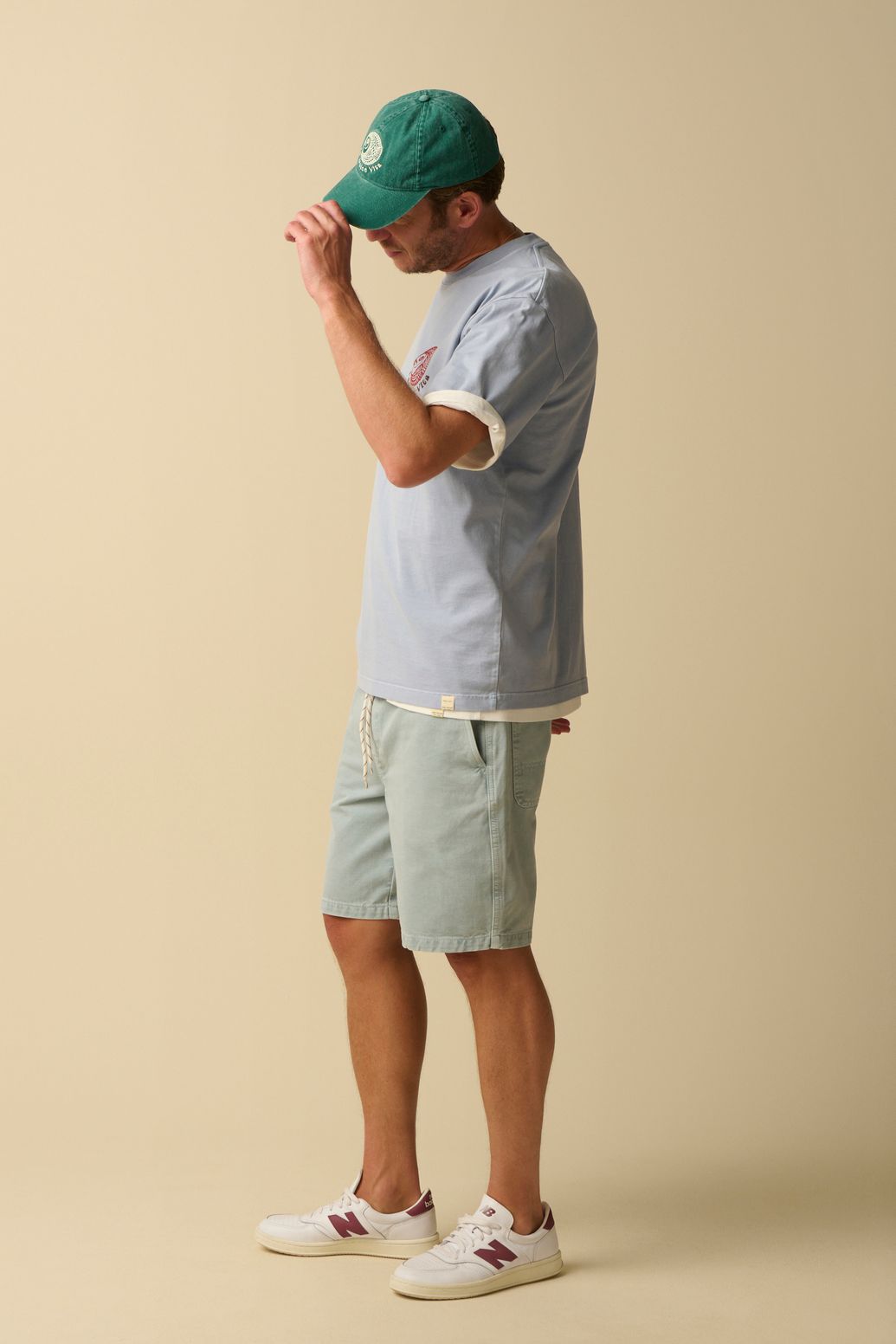 Lichtblauwe short