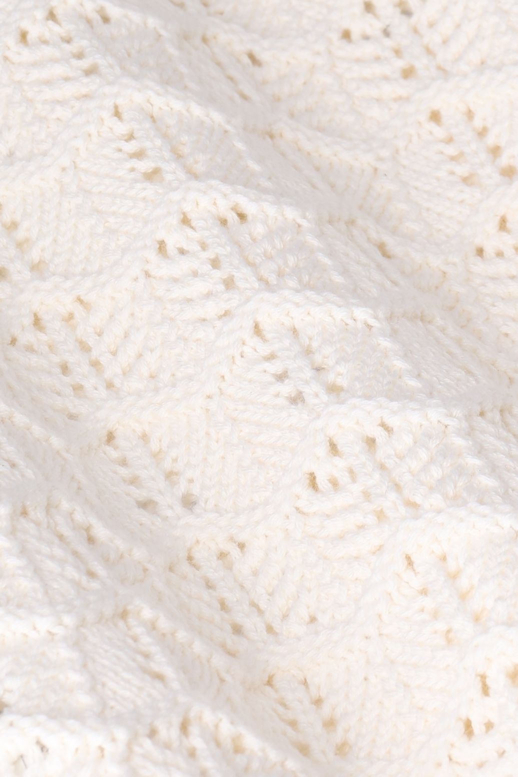 Ajour-Strickjacke - weiß
