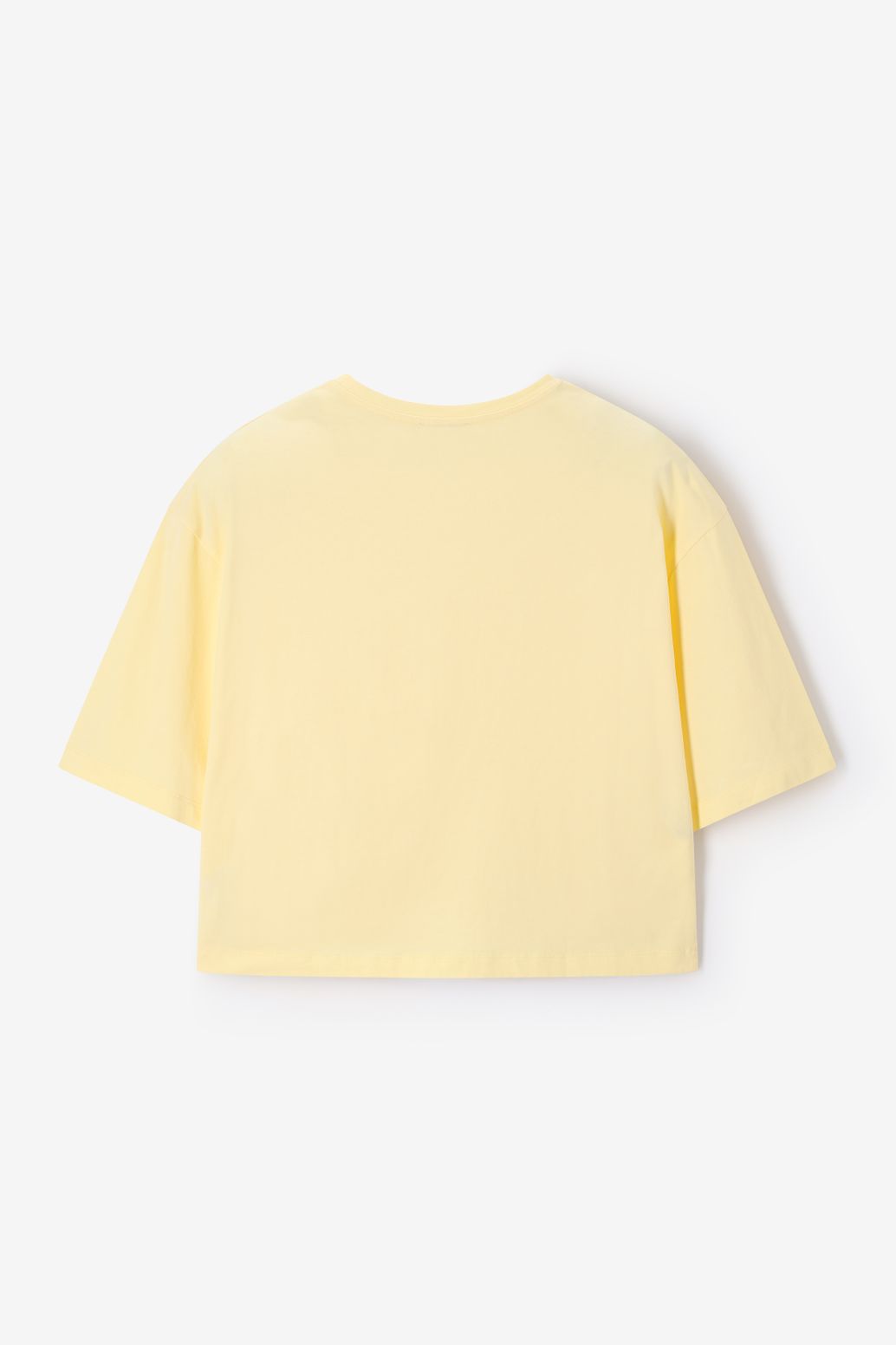 Geel boxy T-shirt