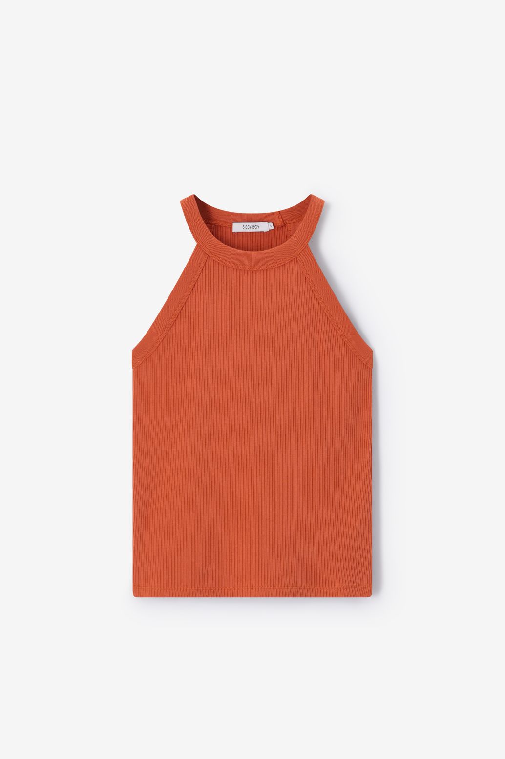 Donkeroranje halter singlet