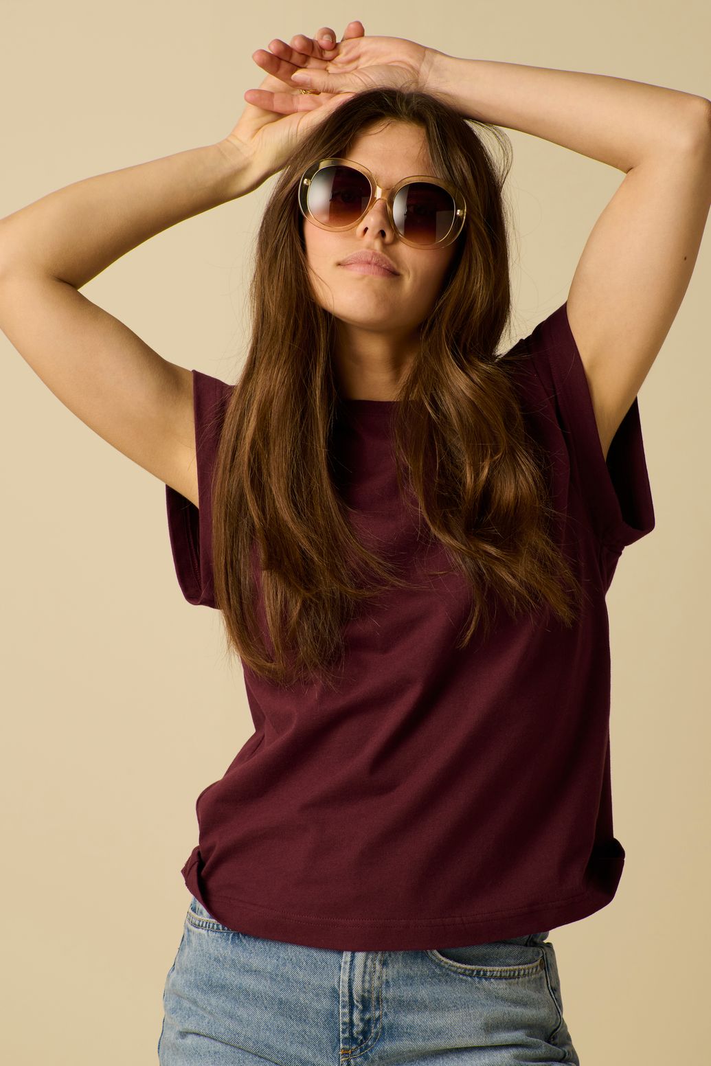 Ärmelloses Top in Oversize-Optik - lila
