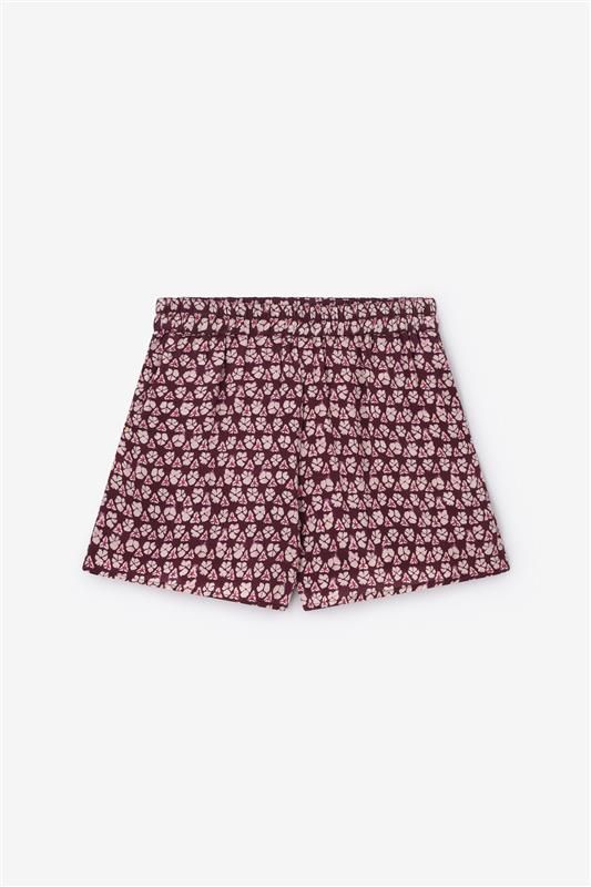 Short avec imprimé - rouge foncé