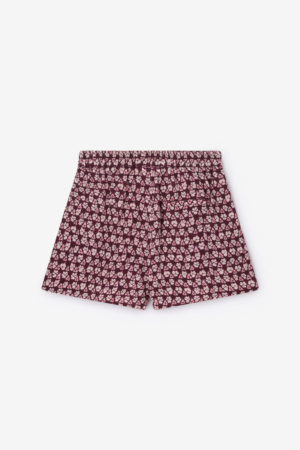 Short avec imprimé - rouge foncé