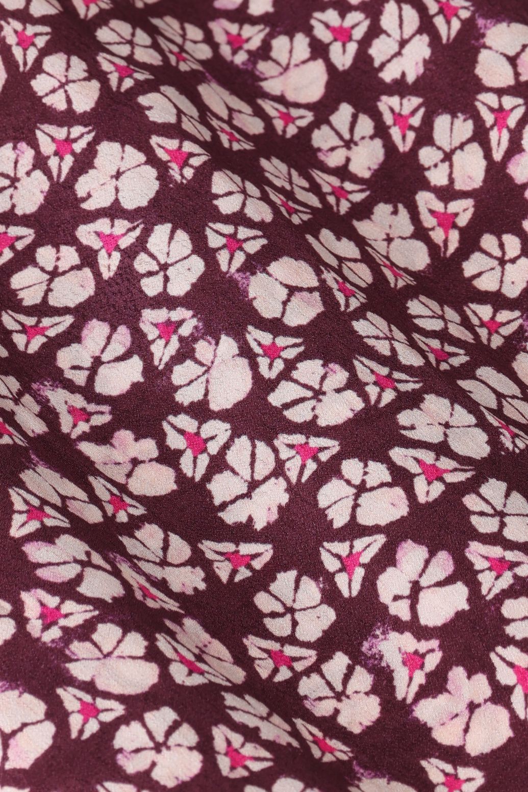 Donkerrode maxi jurk met ikat print