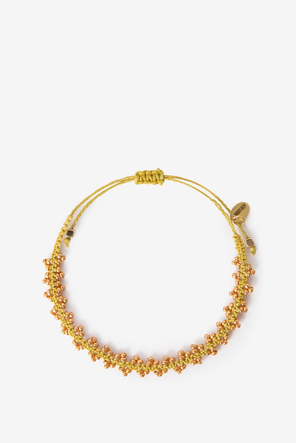 Lichtgele armband met kralen