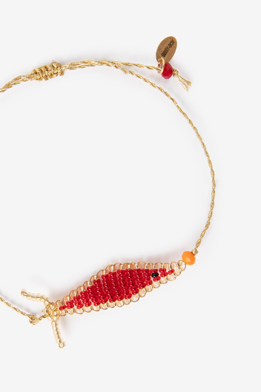 Goudkleurige vissen armband