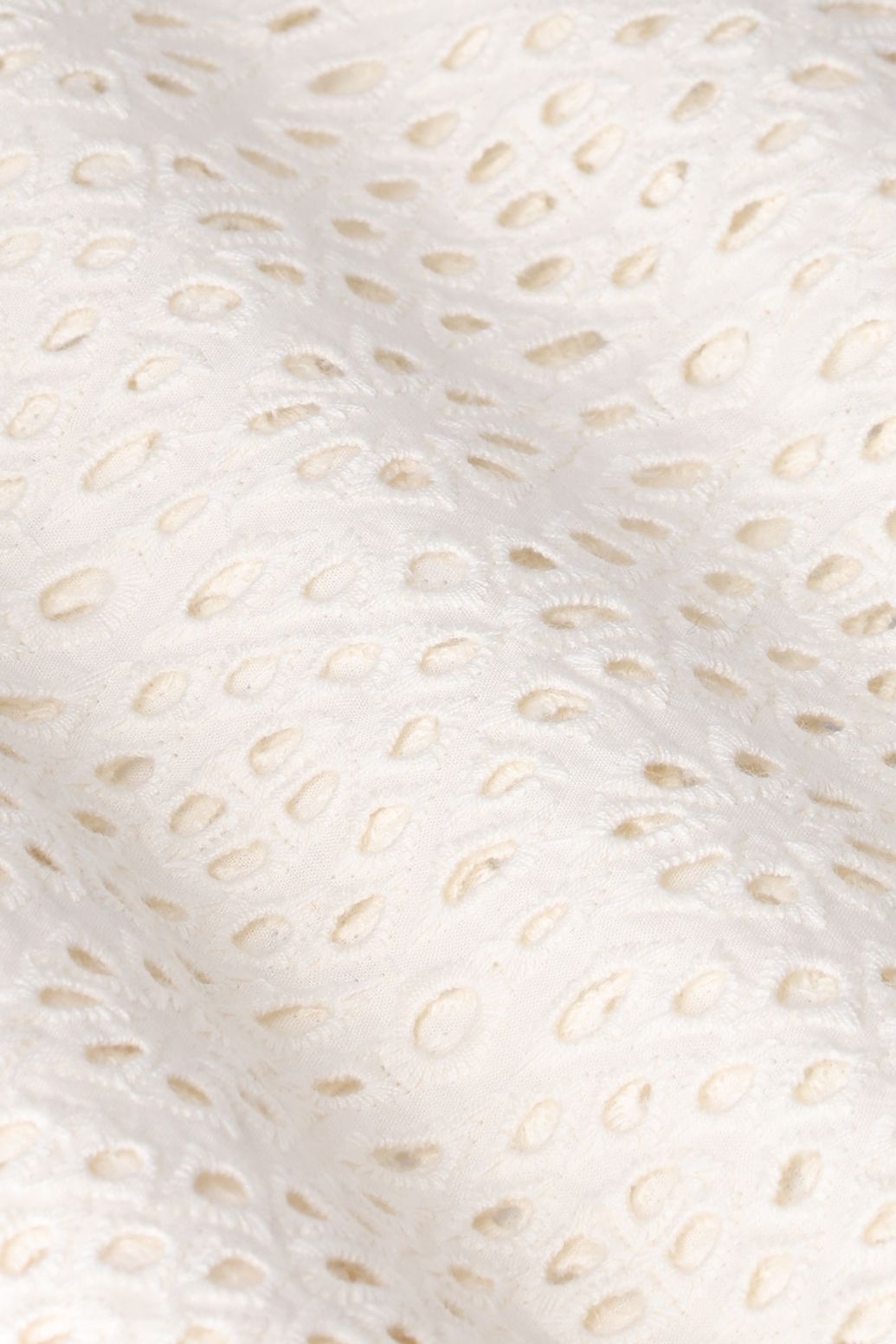 T-Shirt mit Anglaise-Stickerei - weiß
