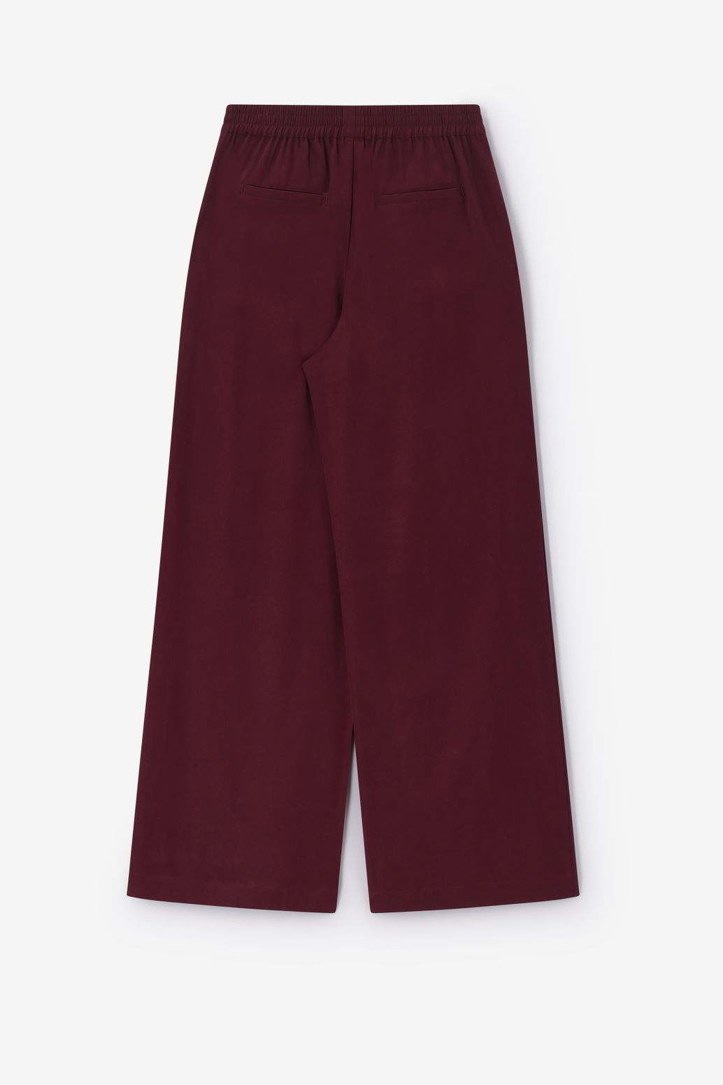 Donkerrode wide leg broek