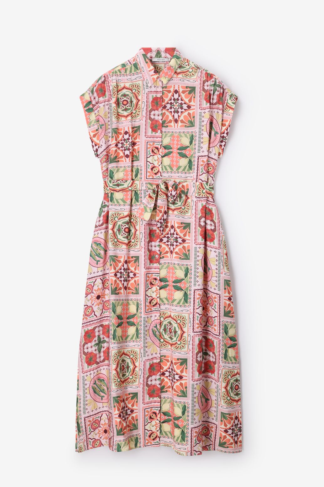 Multicolour maxi jurk met print