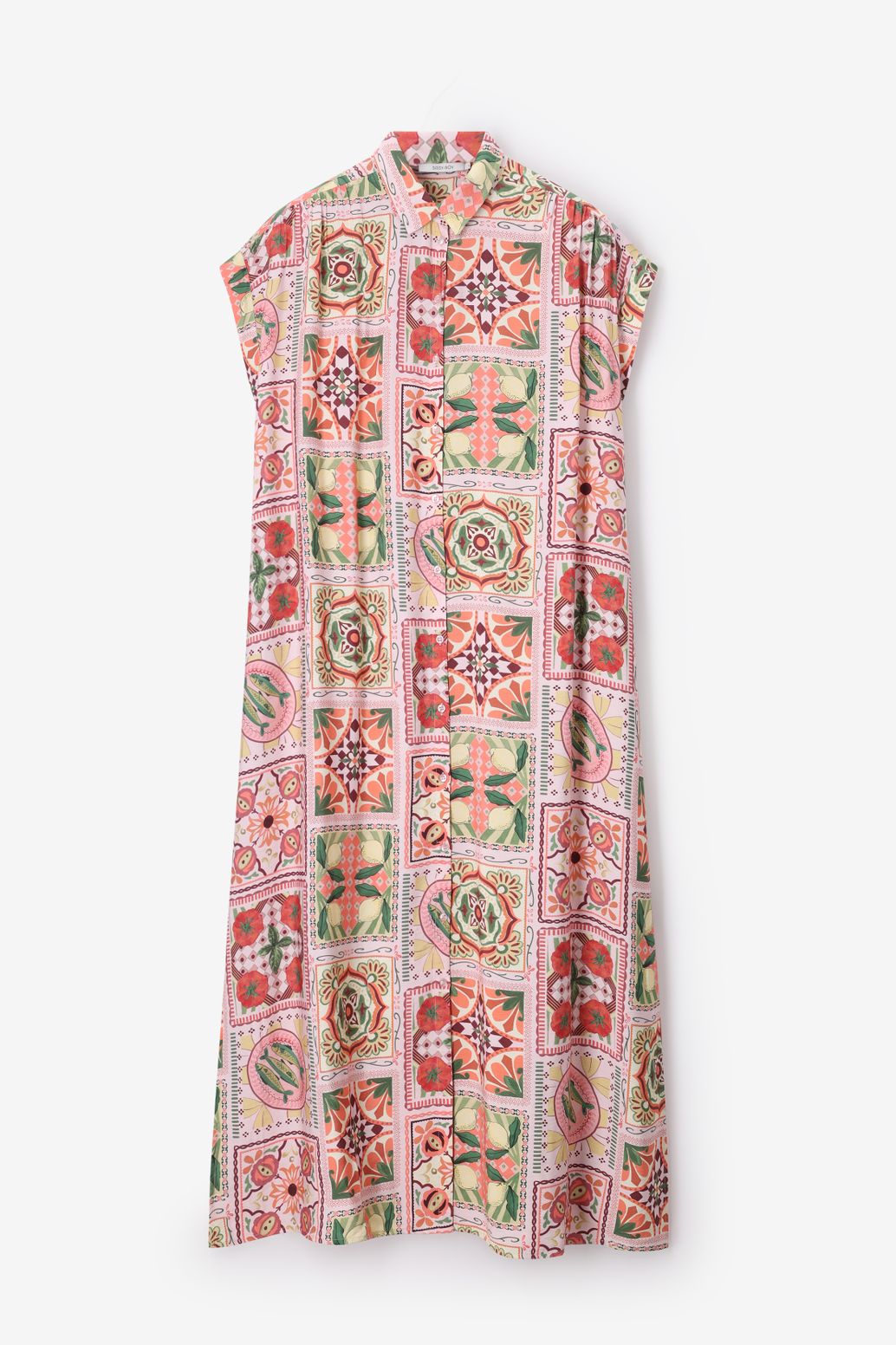 Multicolour maxi jurk met print