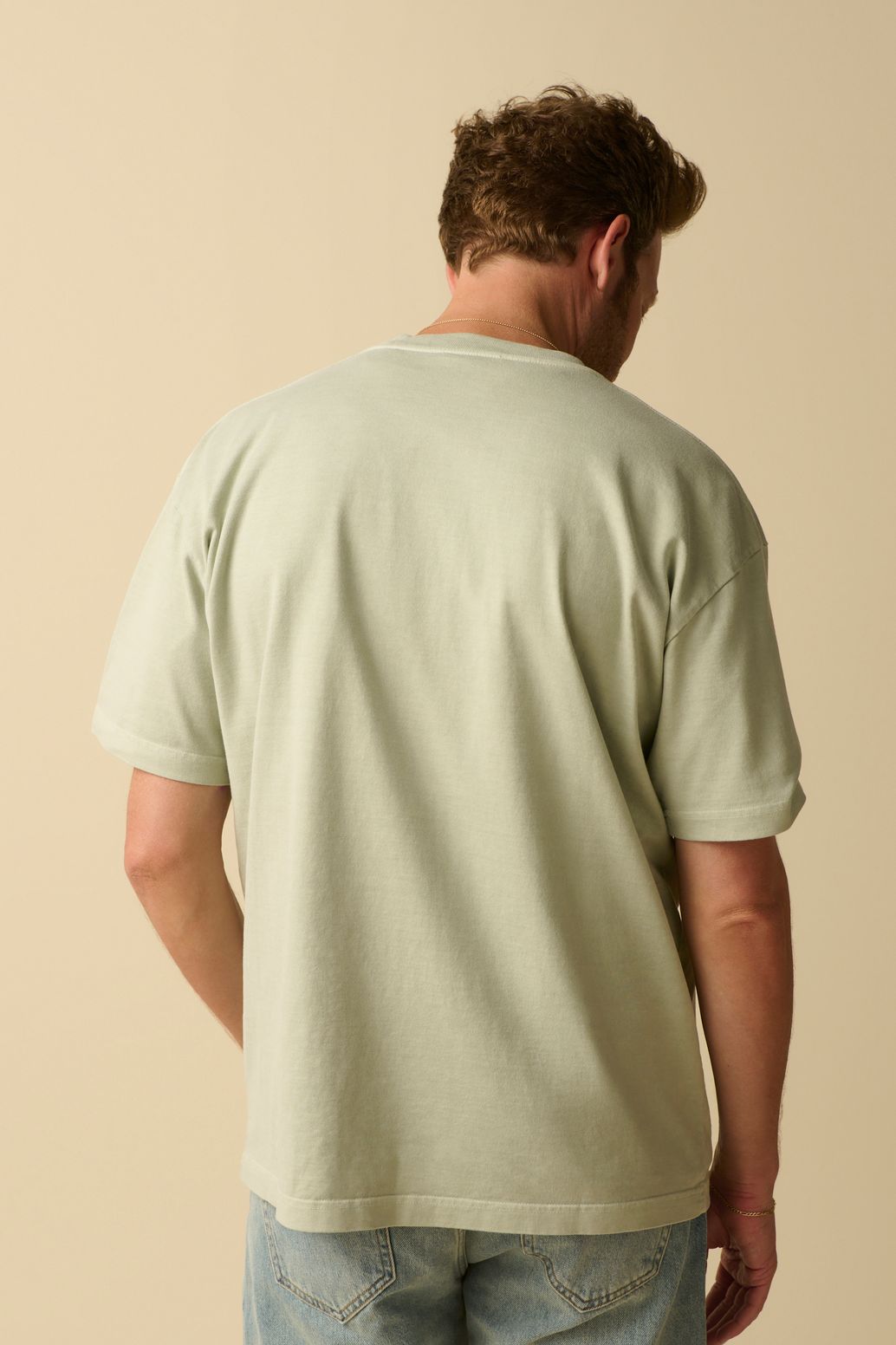 Lichtgroen T-shirt met artwork