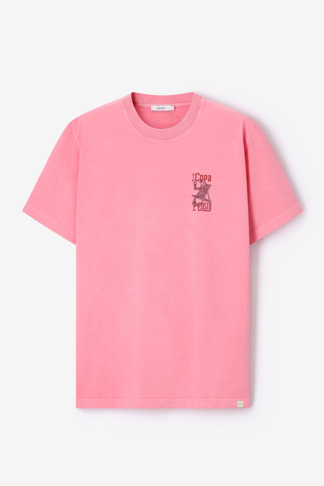 T-Shirt mit Artwork-Print - rosa