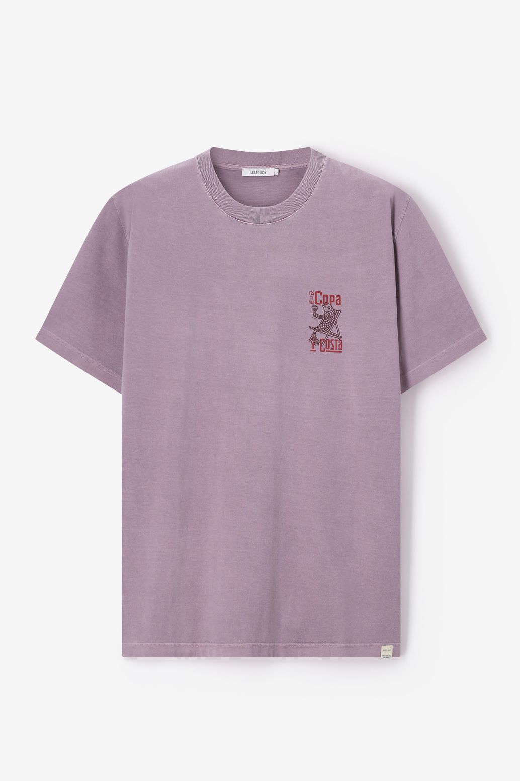 T-Shirt mit Artwork-Print - flieder