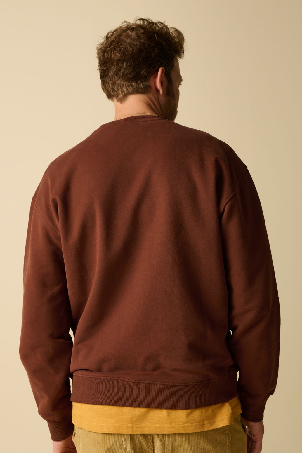 Sweat avec illustration - marron foncé