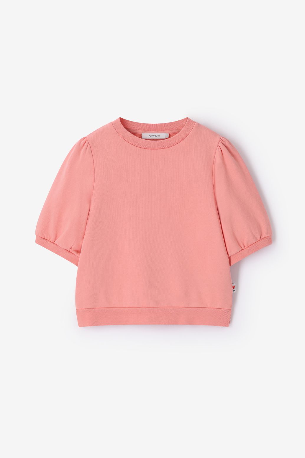 Roze sweater met korte mouwen