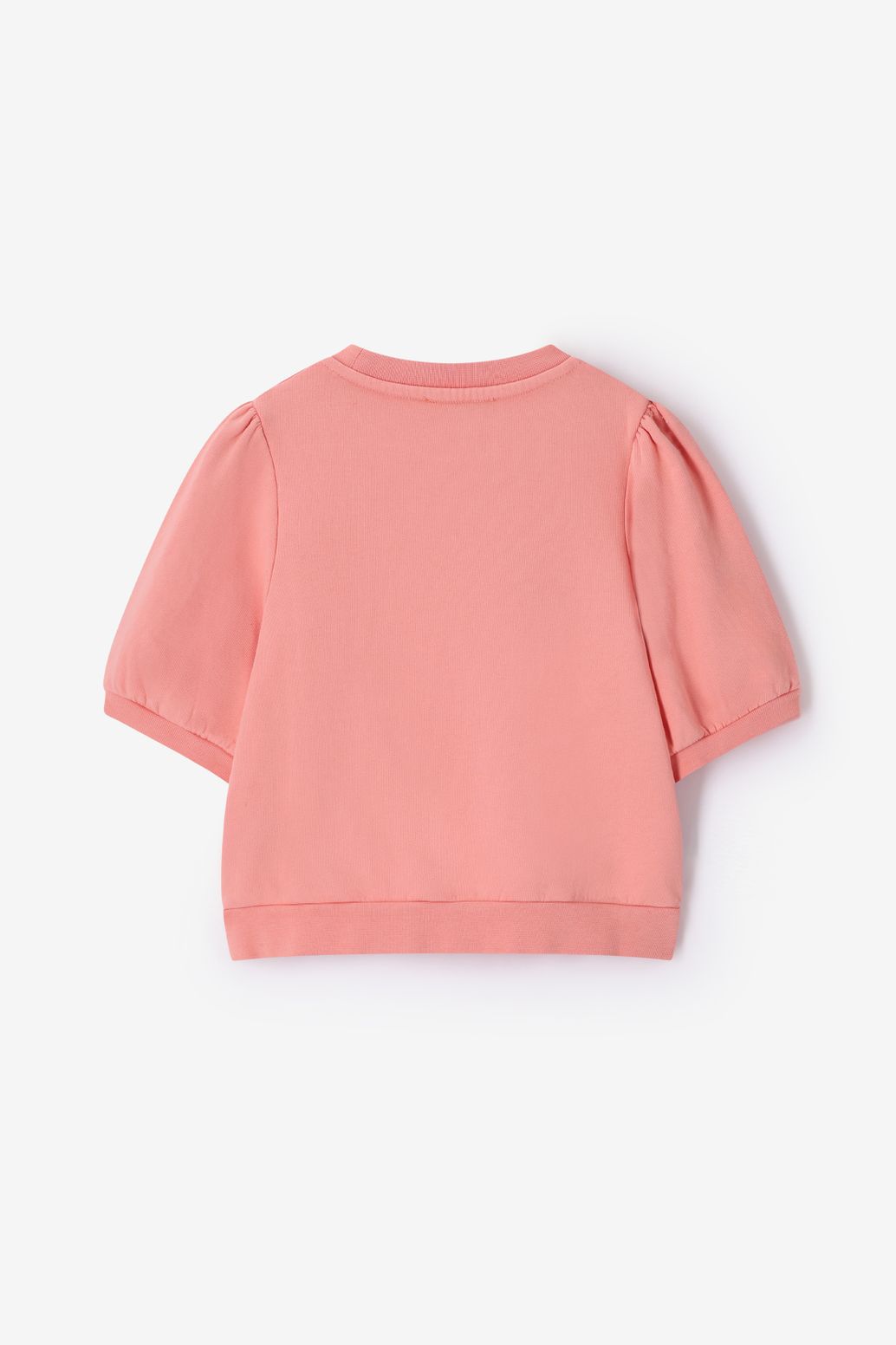 Roze sweater met korte mouwen