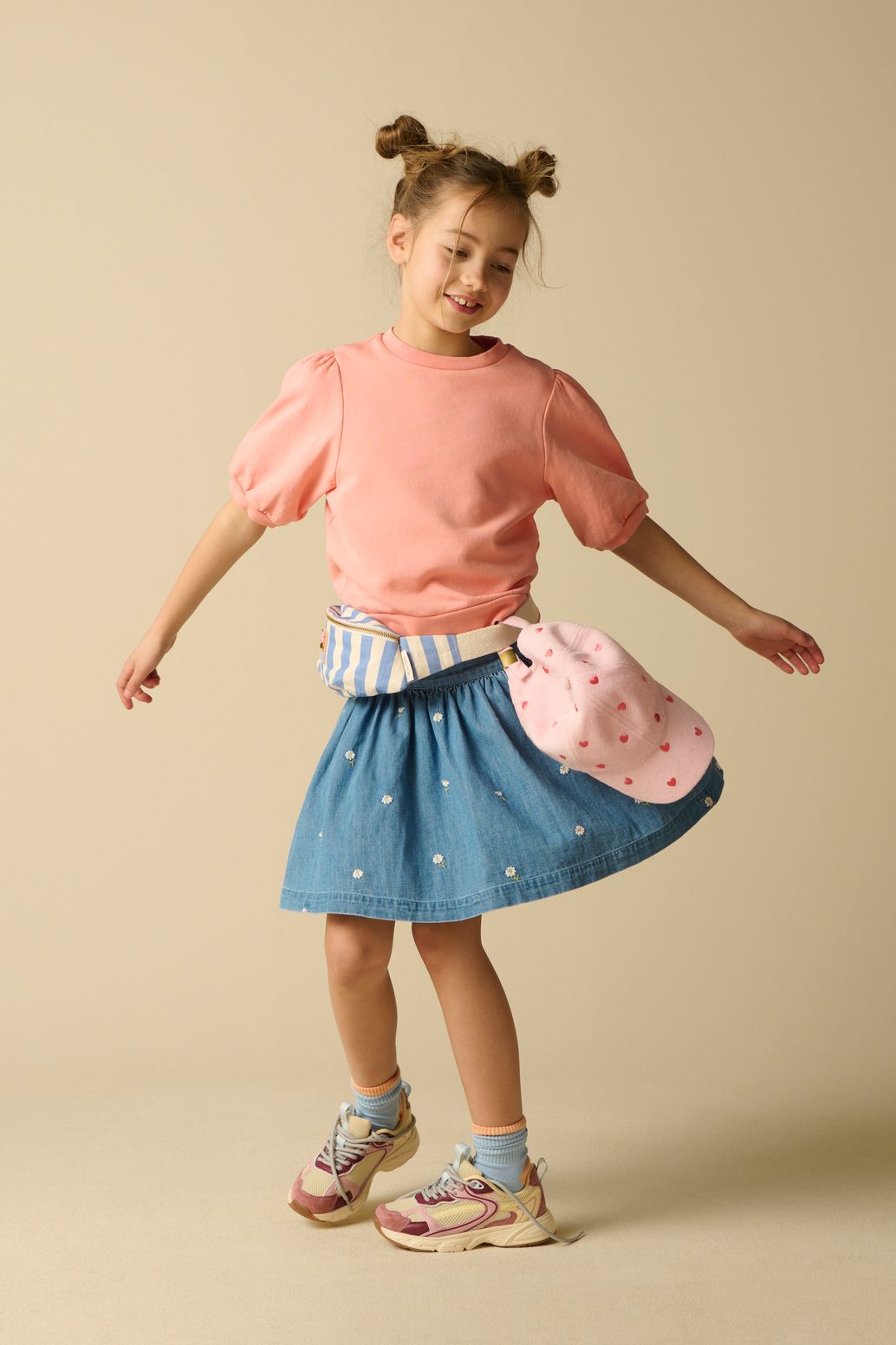 Roze sweater met korte mouwen