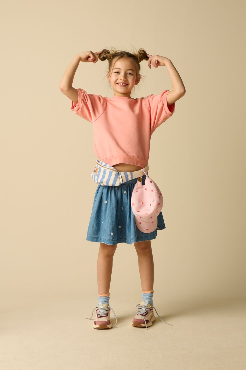 Roze sweater met korte mouwen