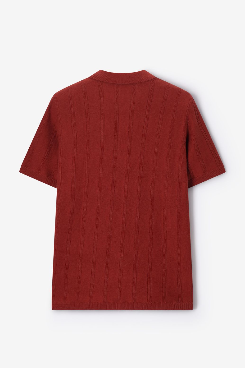 Polo tricoté - rouge foncé