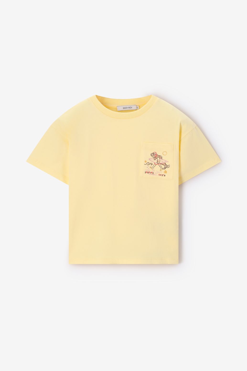 Oversize-Shirt mit Artwork - hellgelb